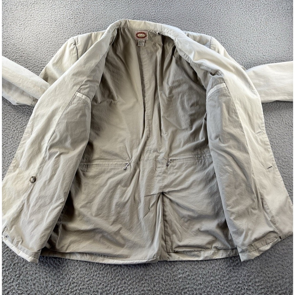 Vintage Banana Republic Safari Blazer Mens 44 Chore Coat Bush Khaki Field - Picture 10 of 16